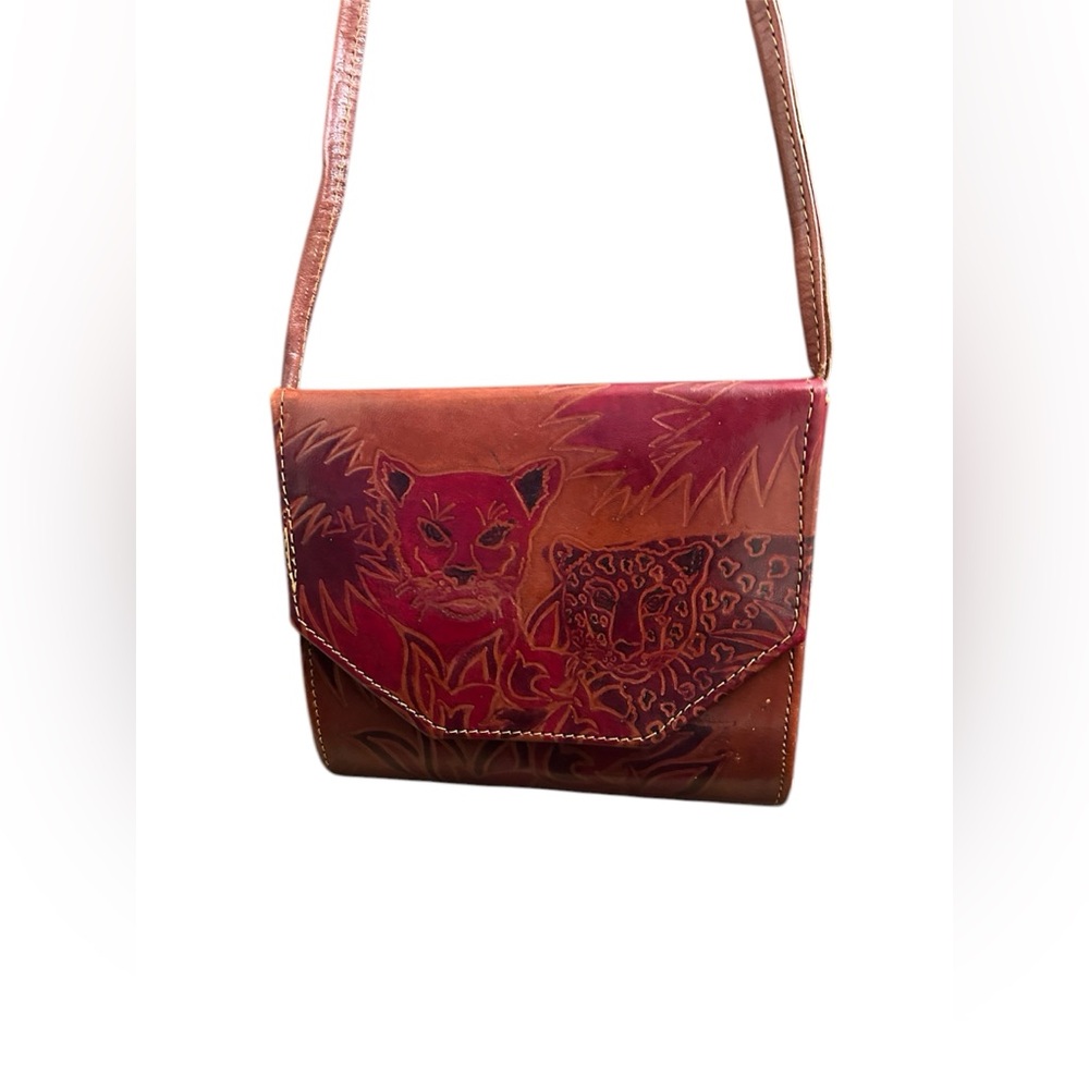 Wild Cat Mediterranean Trading Co. Colorful Possibly Handmade Leather Crossbody